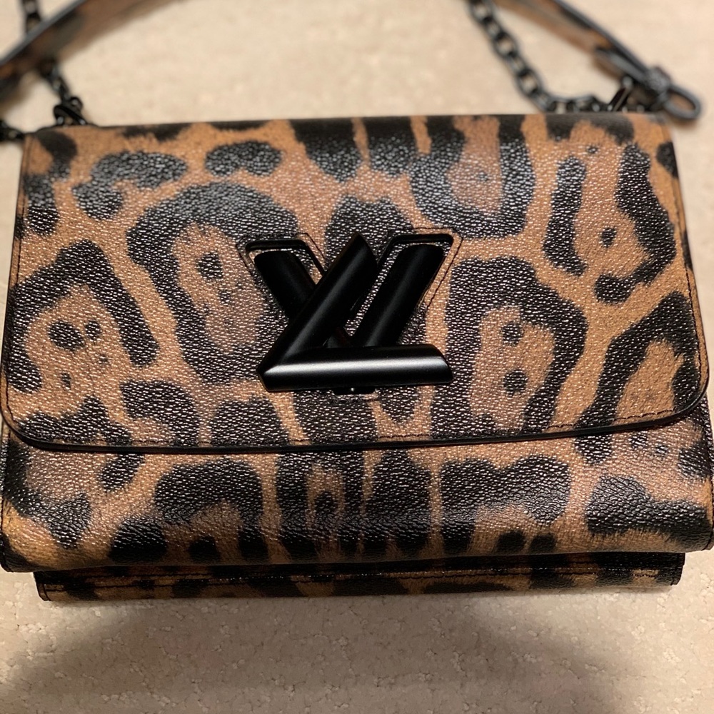 Louis Vuitton handbag. Stamped leopard design
